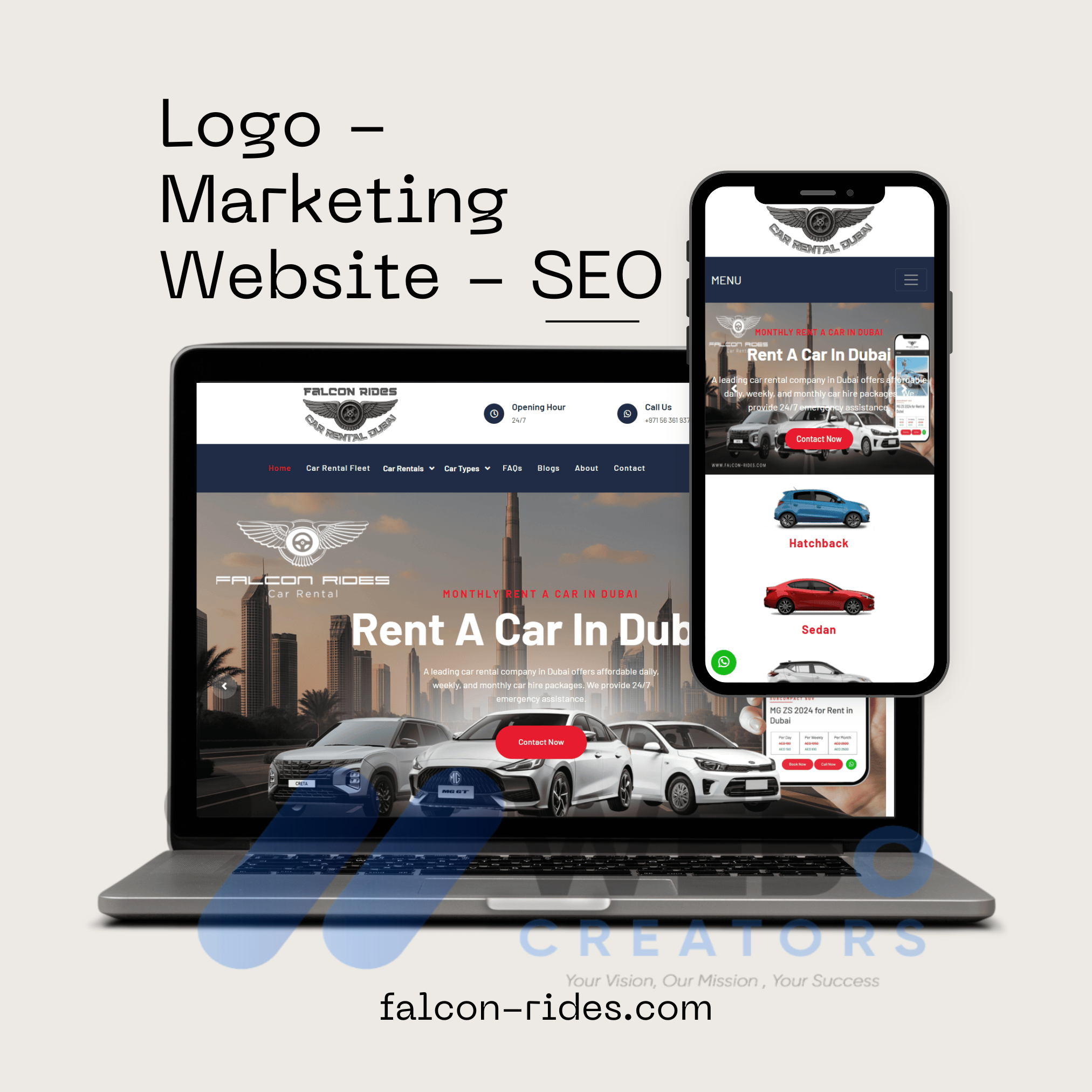 Falcon Rides - Google Ads, Website Design, SEO, Google Map Optimization